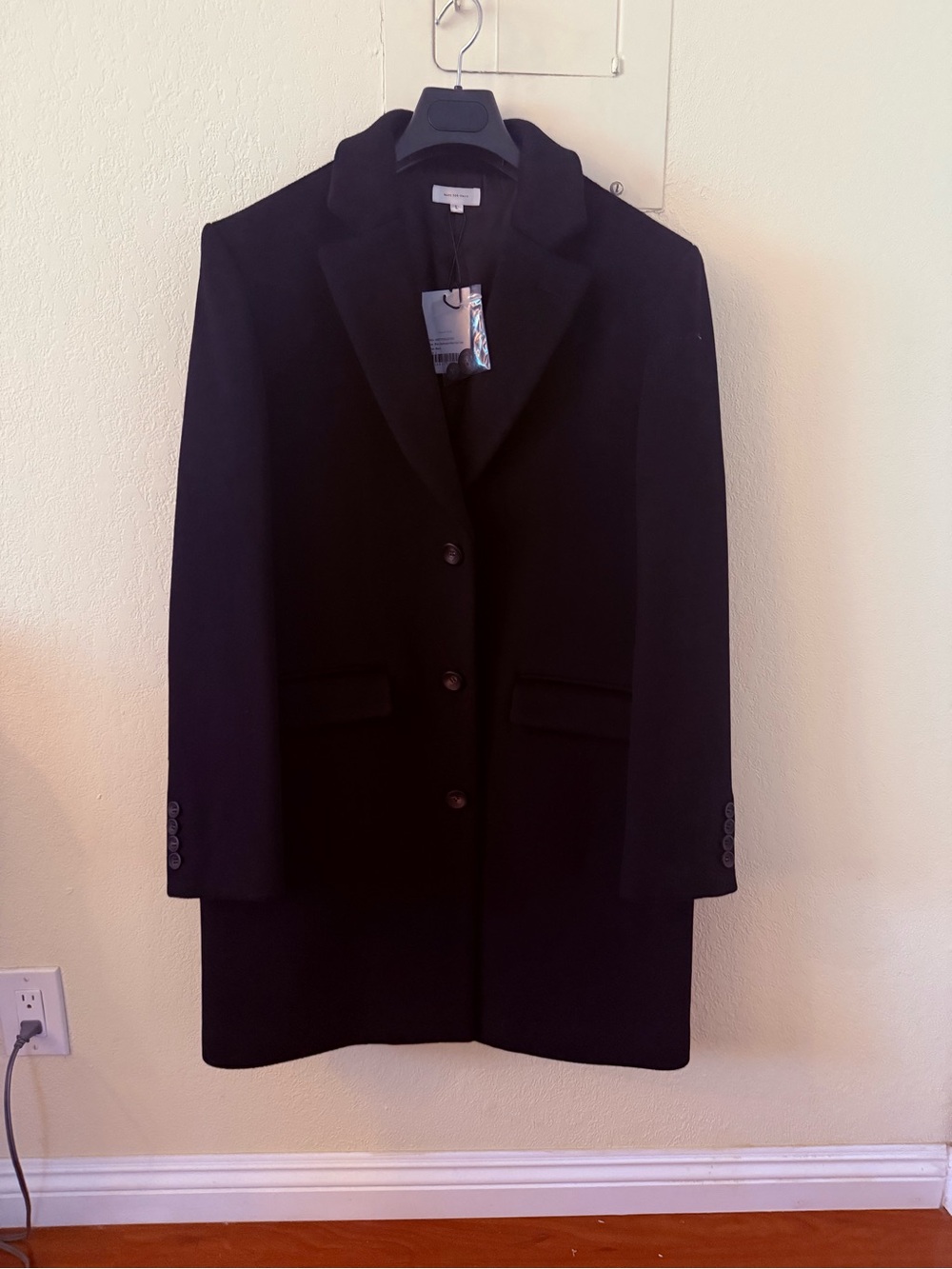 Elias Cashmere-Wool Car Coat / Black L